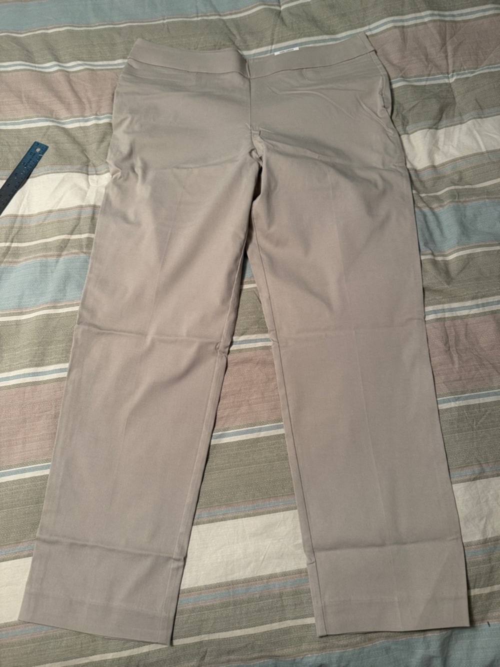 JM Collection Women's Straight-Leg Trousers in Light Taupe